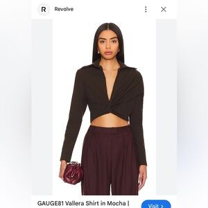 Gauge81 Mocha Twist Front Blouse